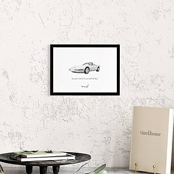 Amazon.co.jp: ポスター ポップアート アメ車 A4額入り シボレー